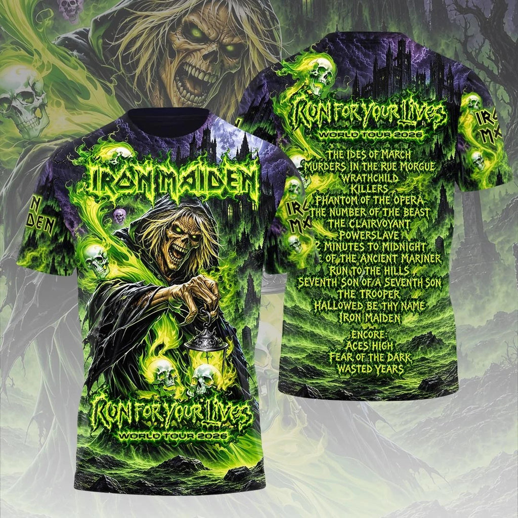 Iron Maiden 2026 World Tour 3D Apparel – HOATT21475