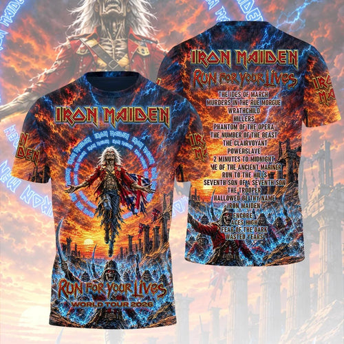 Iron Maiden 2026 World Tour 3D Apparel – HOATT21633