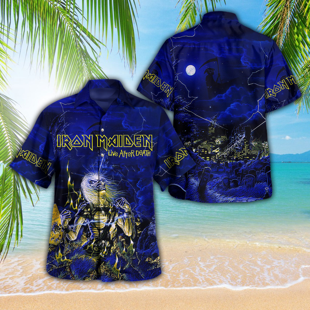 Iron Maiden 3D Hawaiian Apparel – TANTN 12015
