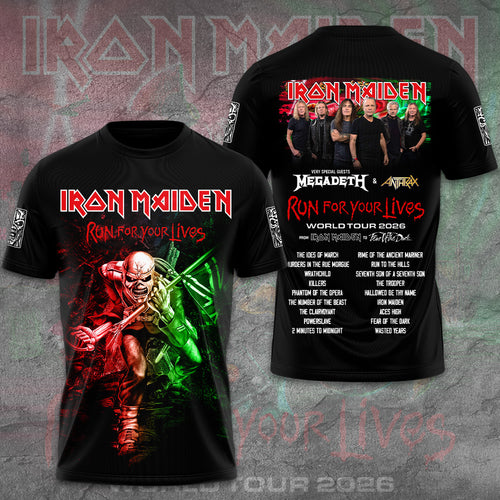 Iron Maiden 2026 World Tour 3D Apparel – GNE5486