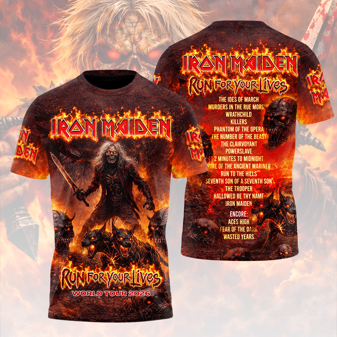 Iron Maiden 2026 World Tour 3D Apparel – HOATT17179