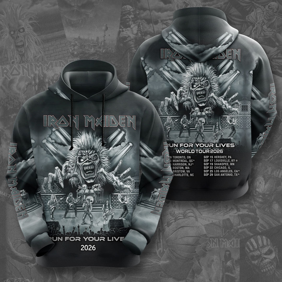 Iron Maiden 2026 World Tour 3D Apparel – TMTHU5962