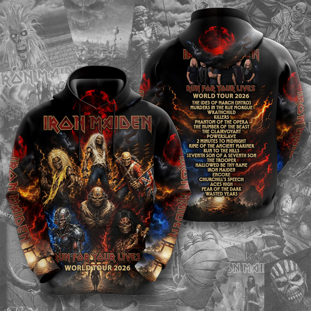 Iron Maiden 2026 World Tour 3D Apparel – TMTHU7391