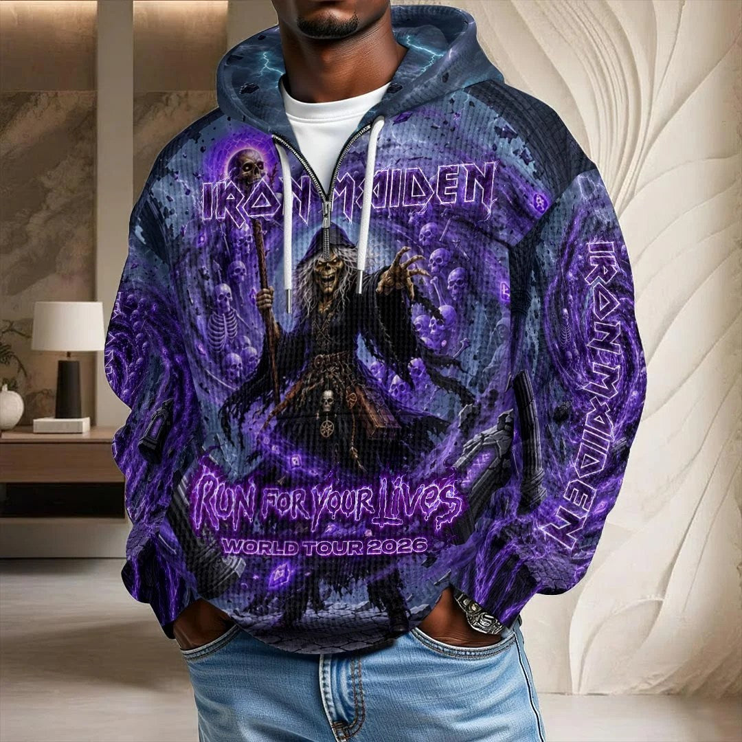 Iron Maiden 2026 World Tour 3D Unisex Waffle Hoodie – HOATT21172