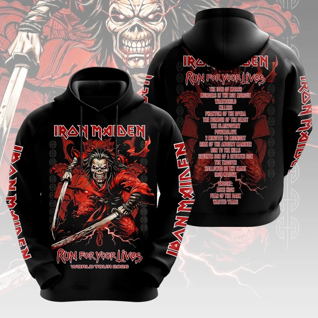Iron Maiden 2026 World Tour 3D Apparel – HOATT21638