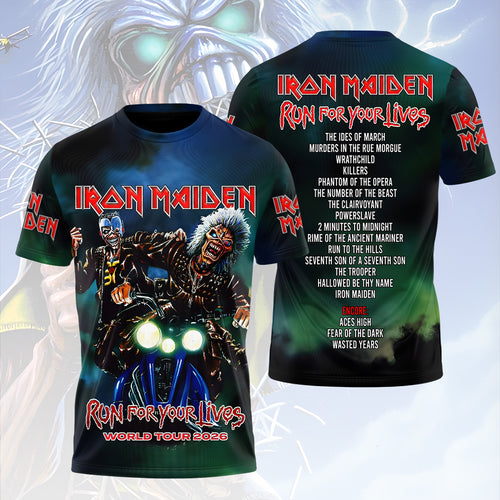 Iron Maiden 2026 World Tour 3D Apparel – HOATT16781