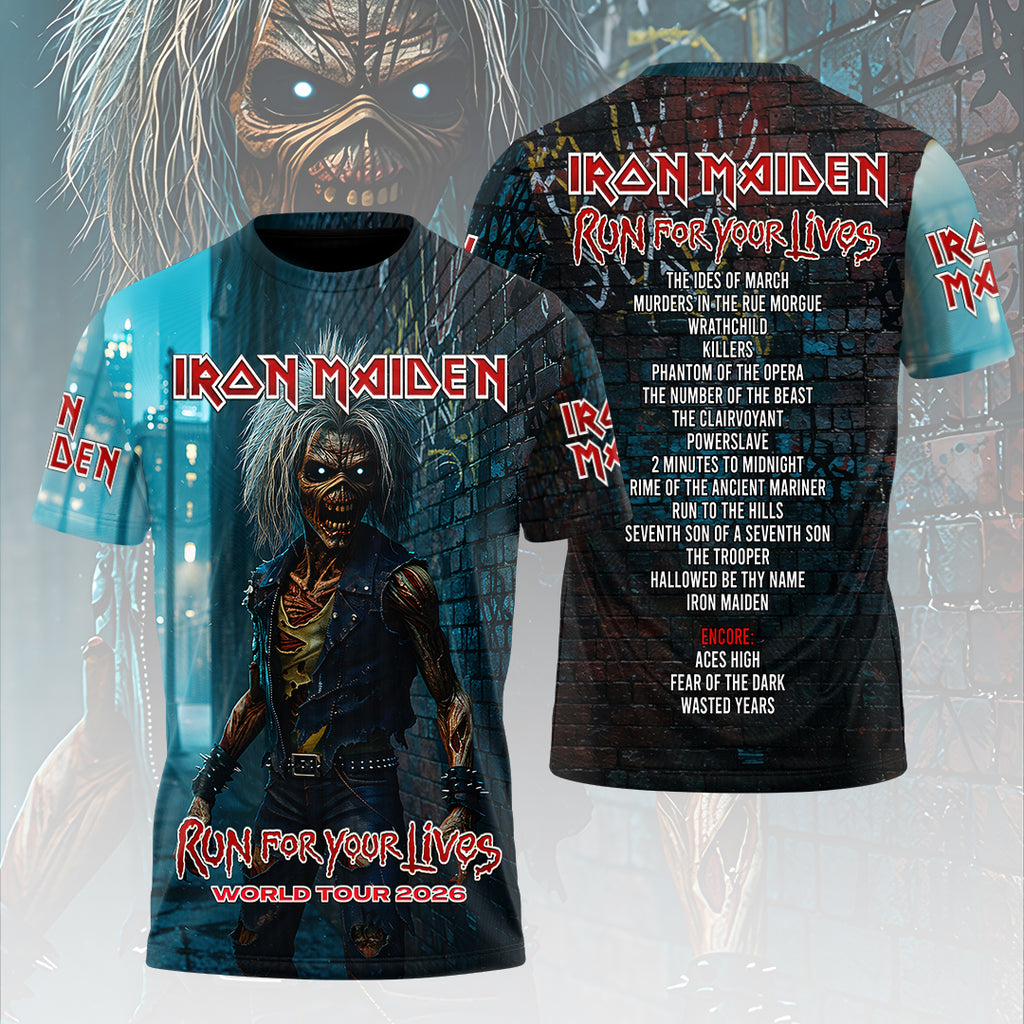 Iron Maiden 2026 World Tour 3D Apparel – HOATT17605