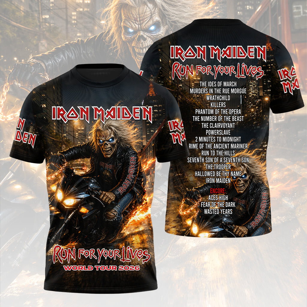 Iron Maiden 2026 World Tour 3D Apparel – HOATT17748