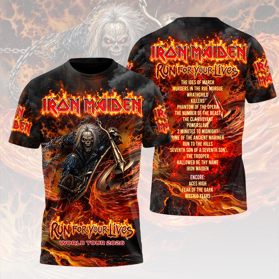 Iron Maiden 2026 World Tour 3D Apparel – HOATT17858