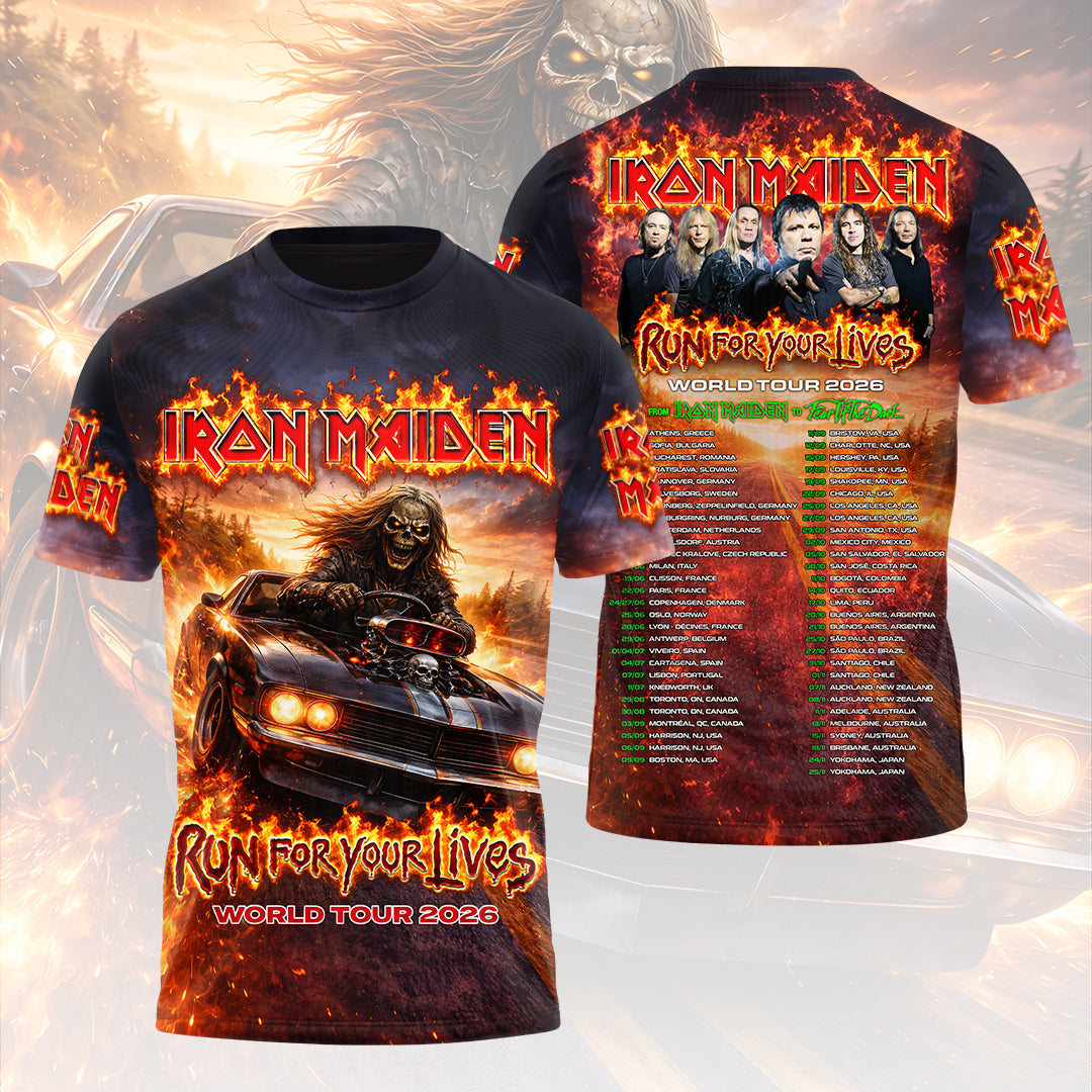 Iron Maiden 2026 World Tour 3D Apparel – HOATT17832