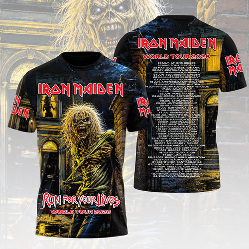 Iron Maiden 2026 World Tour 3D Apparel – HOATT18377