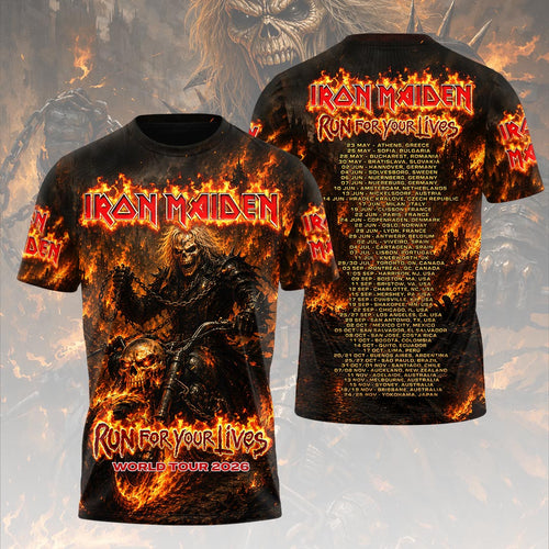 Iron Maiden 2026 World Tour 3D Apparel – HOATT18556