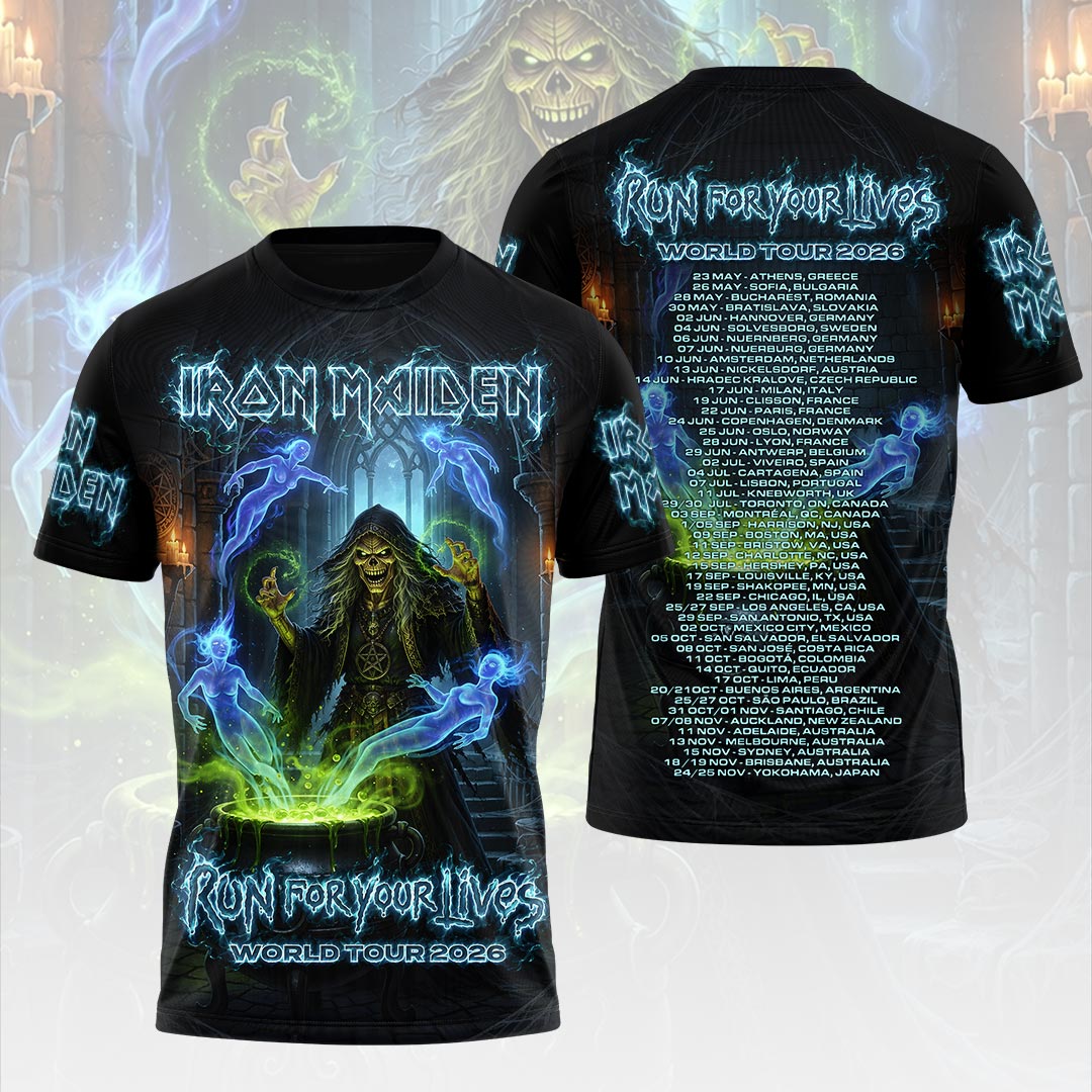 Iron Maiden 2026 World Tour 3D Apparel – HOATT19108