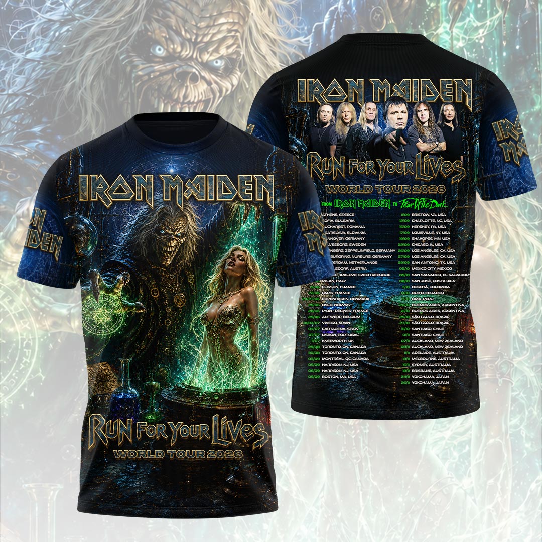 Iron Maiden 2026 World Tour 3D Apparel – HOATT19515