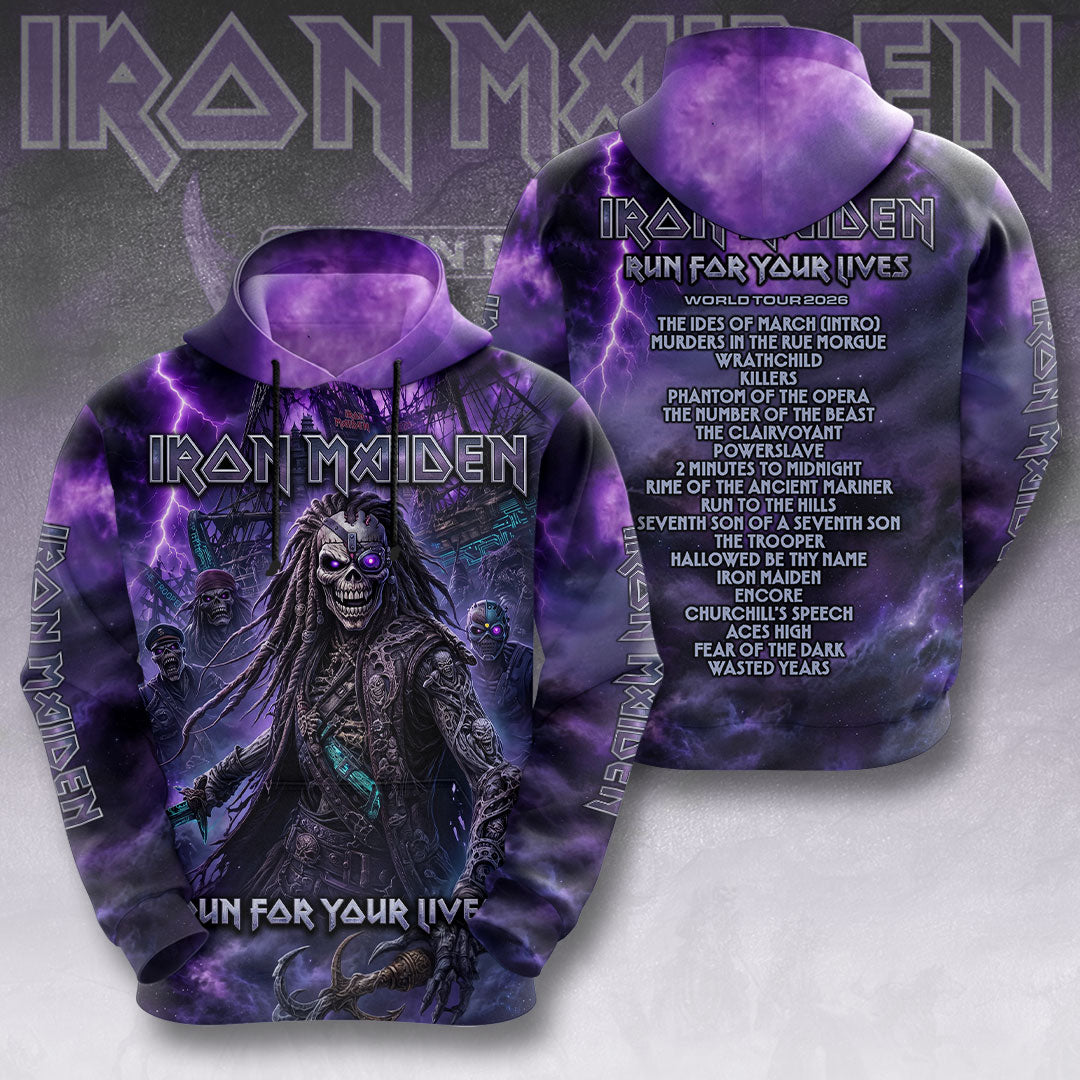 Iron Maiden World Tour 2026 3D Apparel – TMTHU8040
