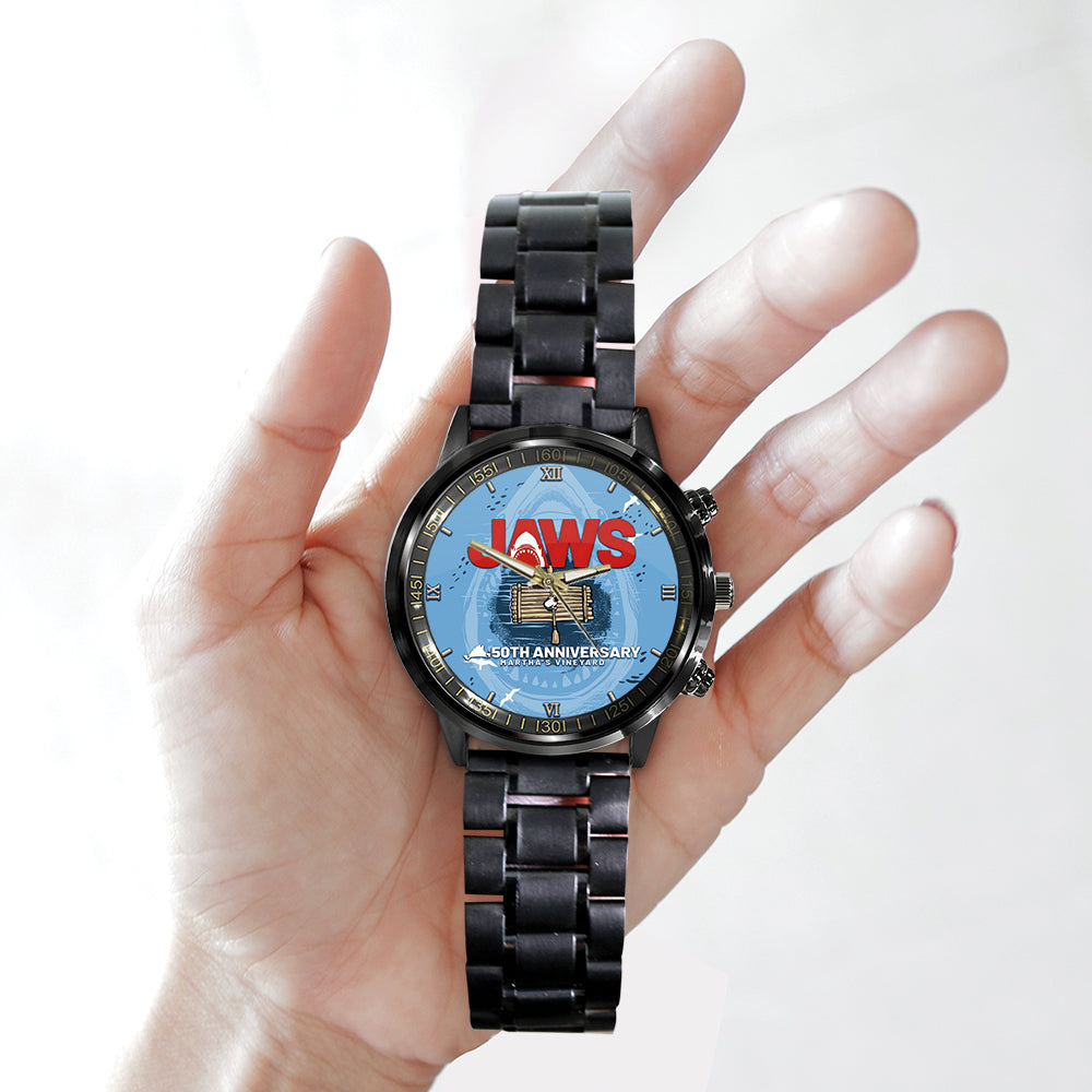 Jaws Black Stainless Steel Watch – GNE NEW332
