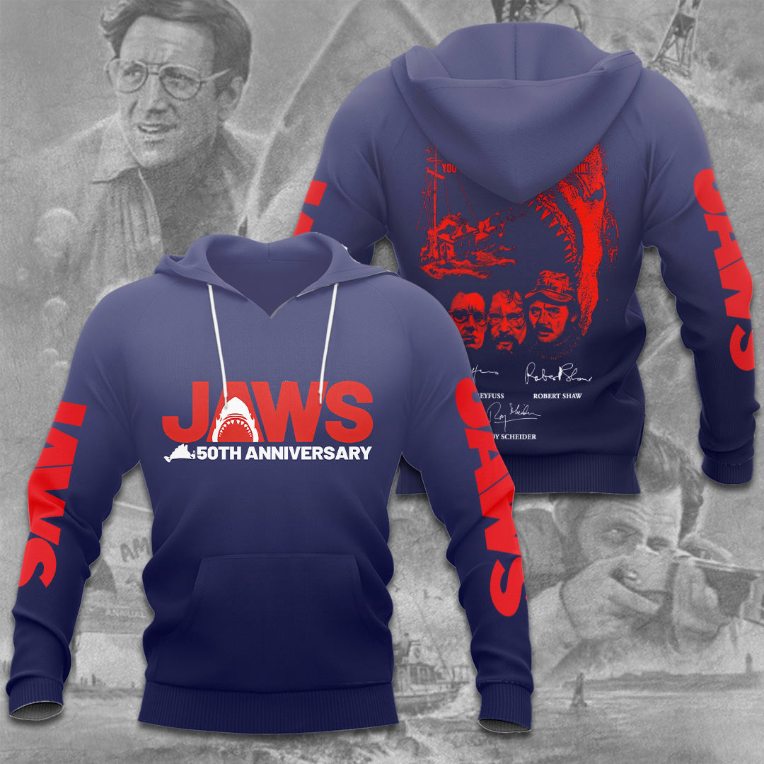 Jaws 50th Anniversary 2025 3D Apparel – TMTHU557