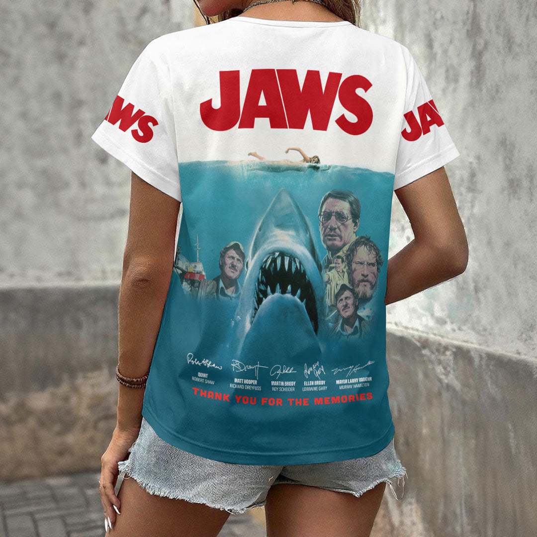 Jaws 3D Women's V-Neck T-Shirt – HOATT19933