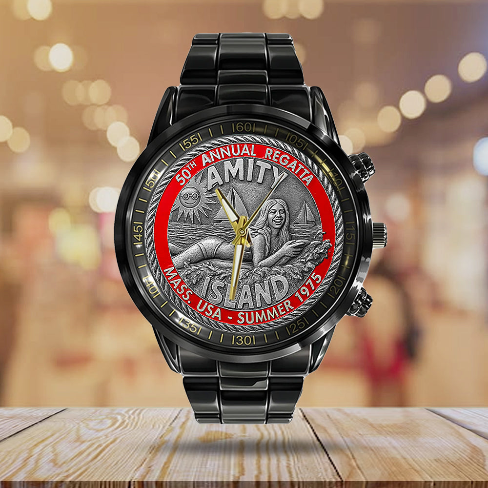 Jaws 50 Years Anniversary Black Stainless Steel Watch – TANTN16992