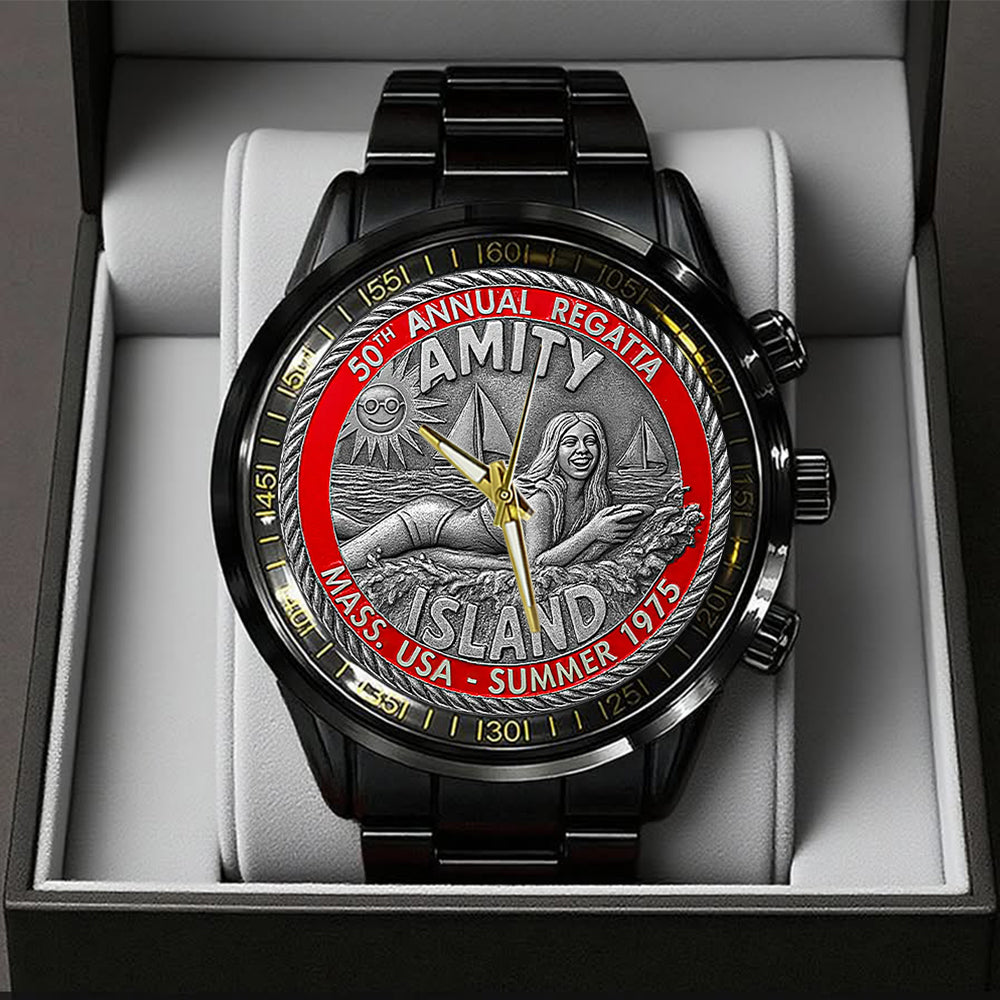 Jaws 50 Years Anniversary Black Stainless Steel Watch – TANTN16992