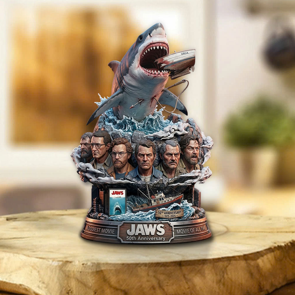 Jaws 50th Anniversary Custom Shape Acrylic Plaque – TMTHU4497