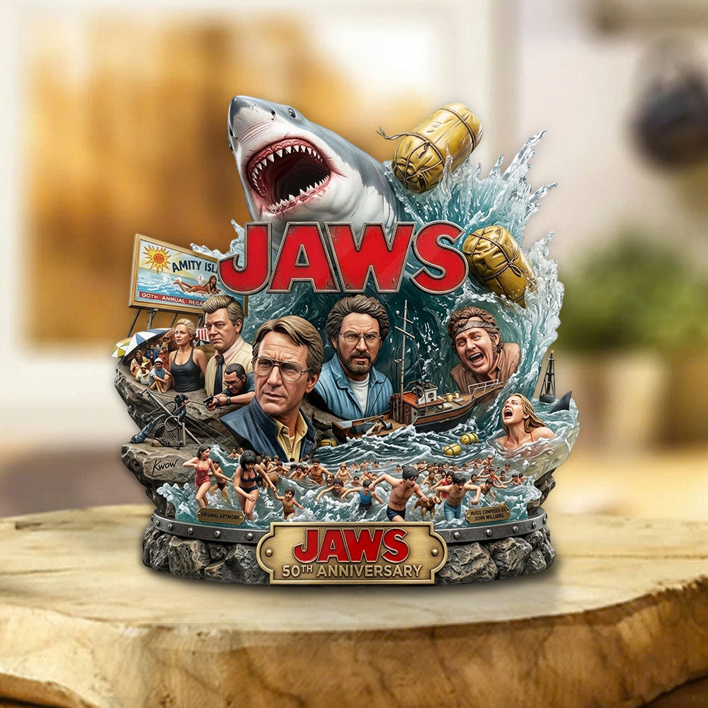 Jaws 50th Anniversary Custom Shape Acrylic Plaque – TMTHU4509