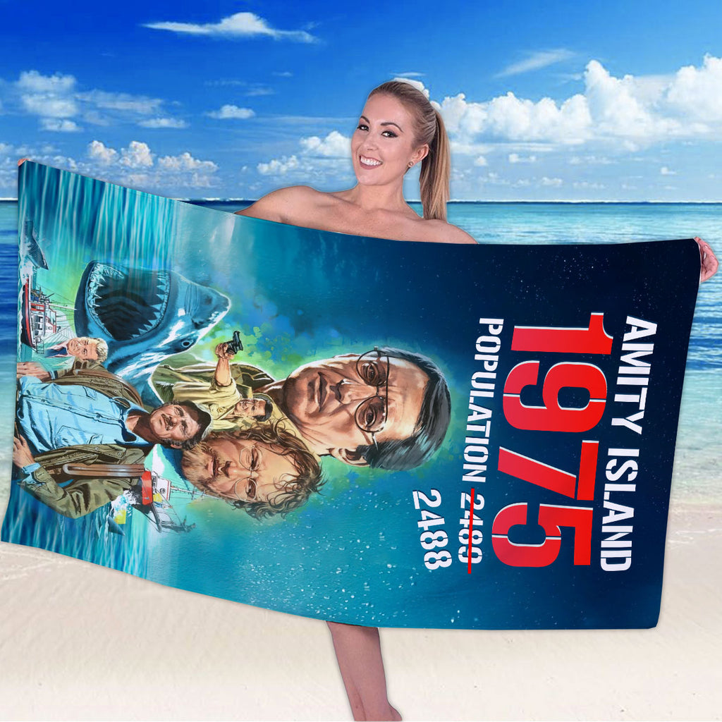 Jaws Rectangle Beach Towel – HOATT 11233