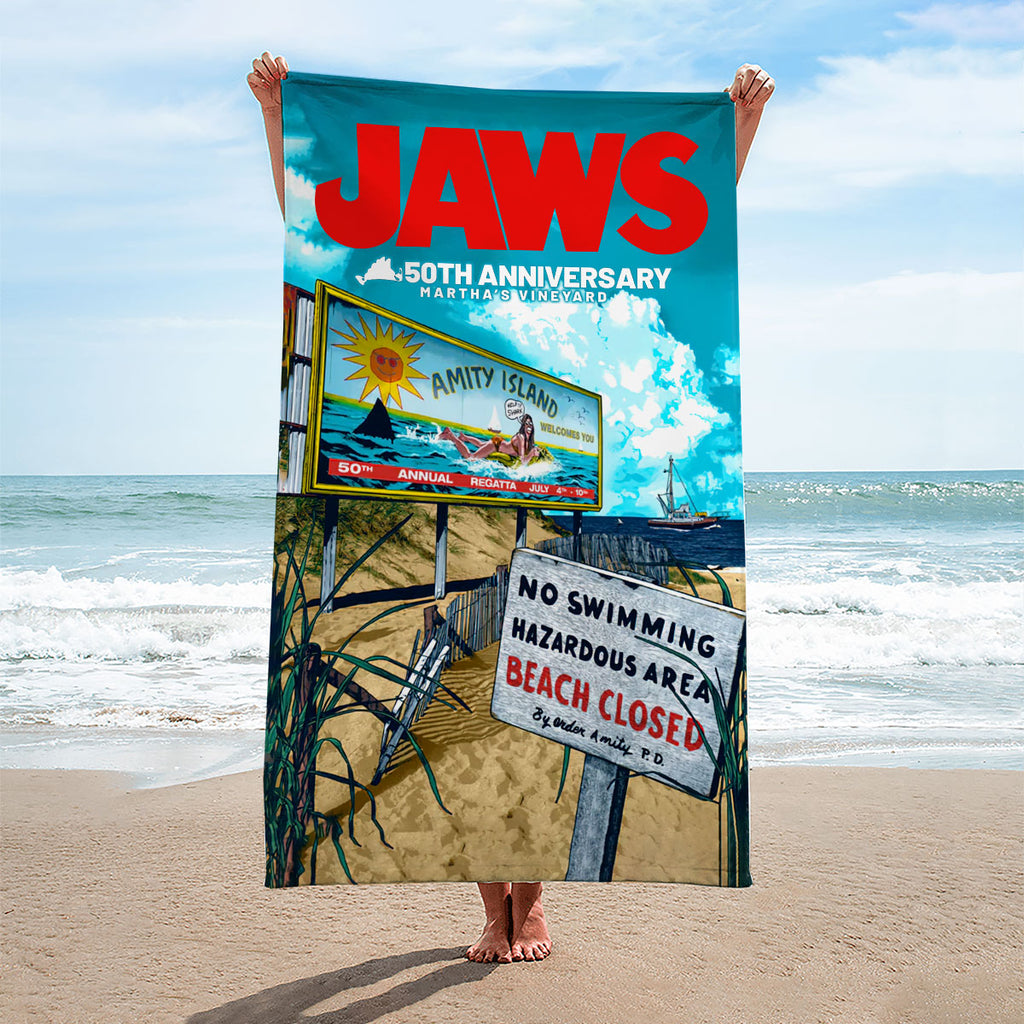 Jaws Rectangle Beach Towel – HOATT 11788