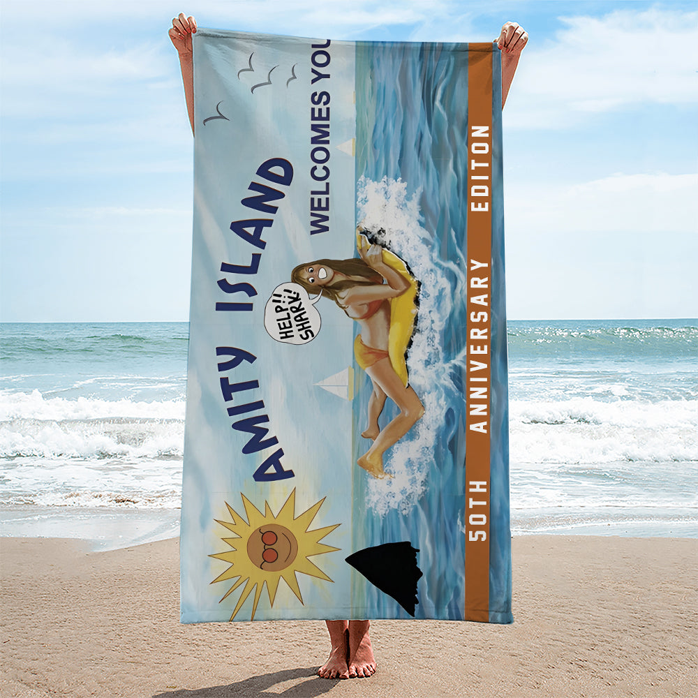 Jaws Rectangle Beach Towel – TANTN 12877