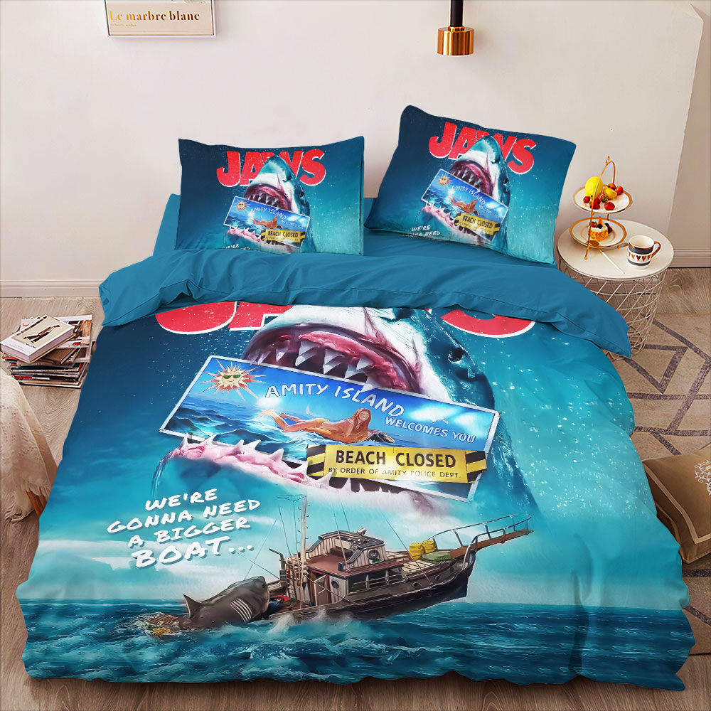 Jaws 3-Piece Duvet Bedding Set – MAITM 11139