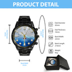 Jaws Black Stainless Steel Watch – TANTN 14191
