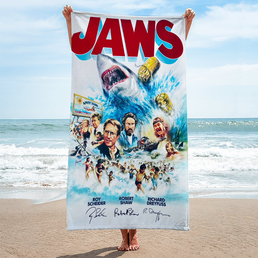 Jaws Rectangle Beach Towel – HOATT 10826