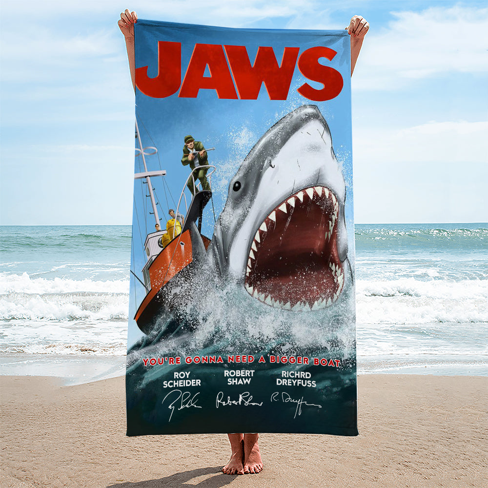 Jaws Rectangle Beach Towel – HOATT 11168