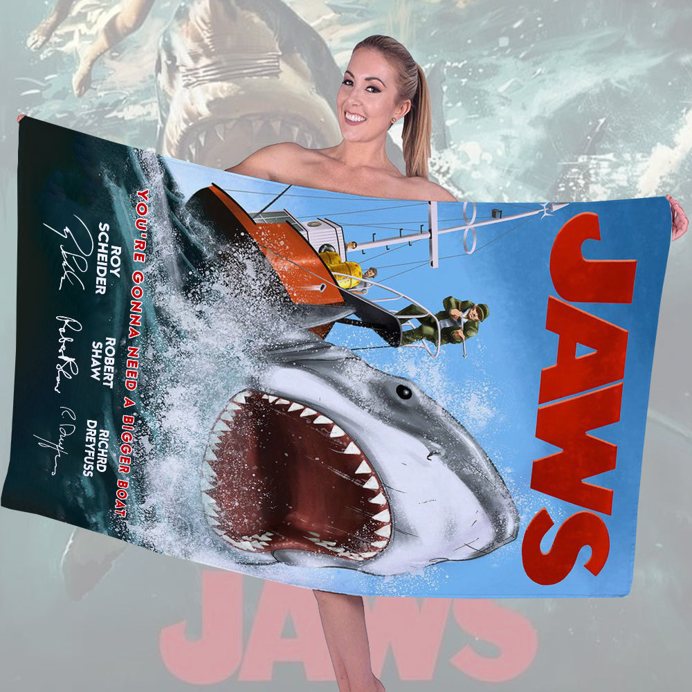 Jaws Rectangle Beach Towel – HOATT 11168