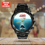 Personalized Jaws Black Stainless Steel Watch – GNE 3462