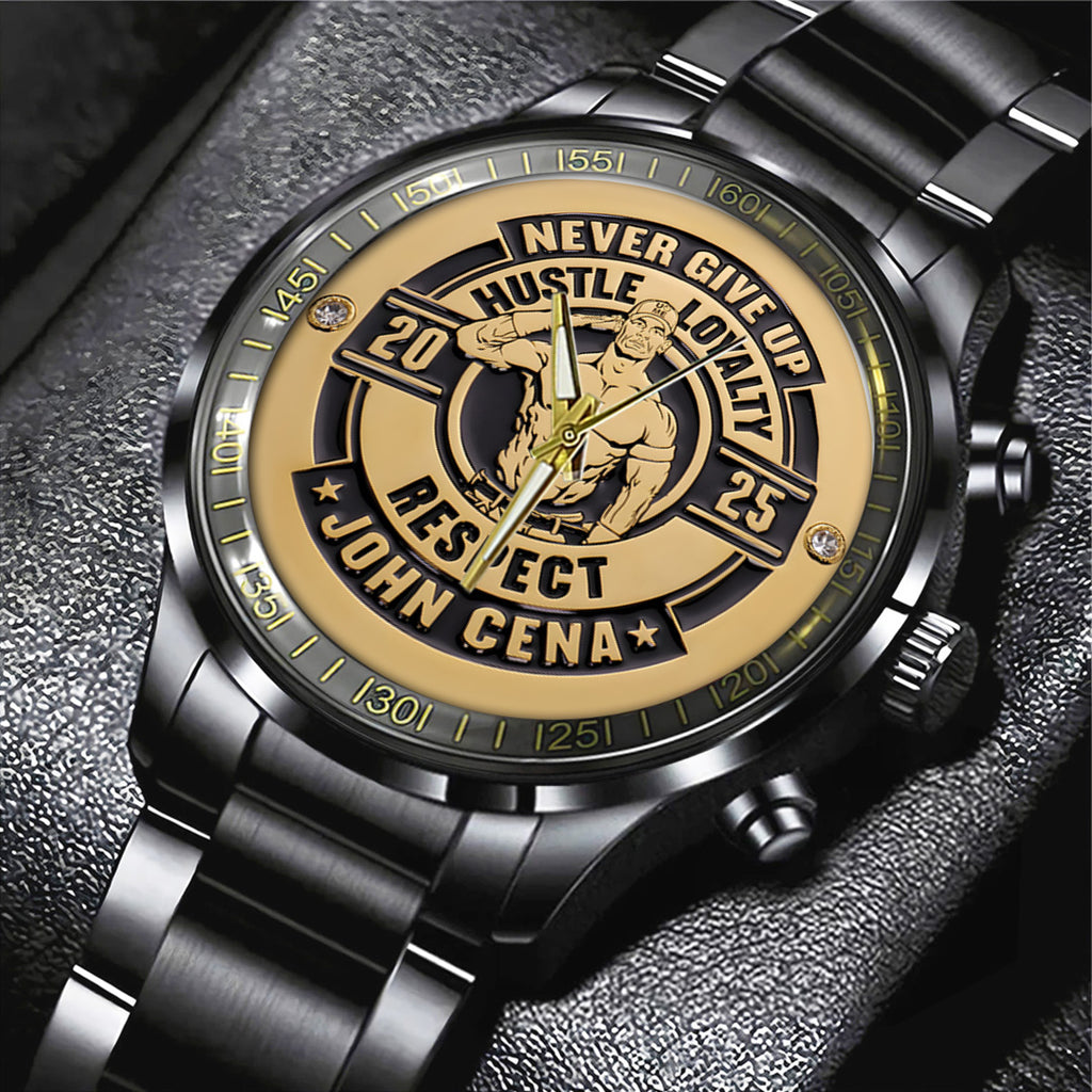 John Cena Black Stainless Steel Watch – TANTN19351