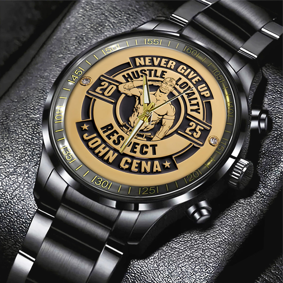 John Cena Black Stainless Steel Watch – TANTN19351