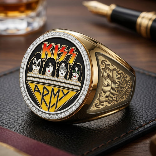 KISS 3D Engraved Ring – TMTHU7041