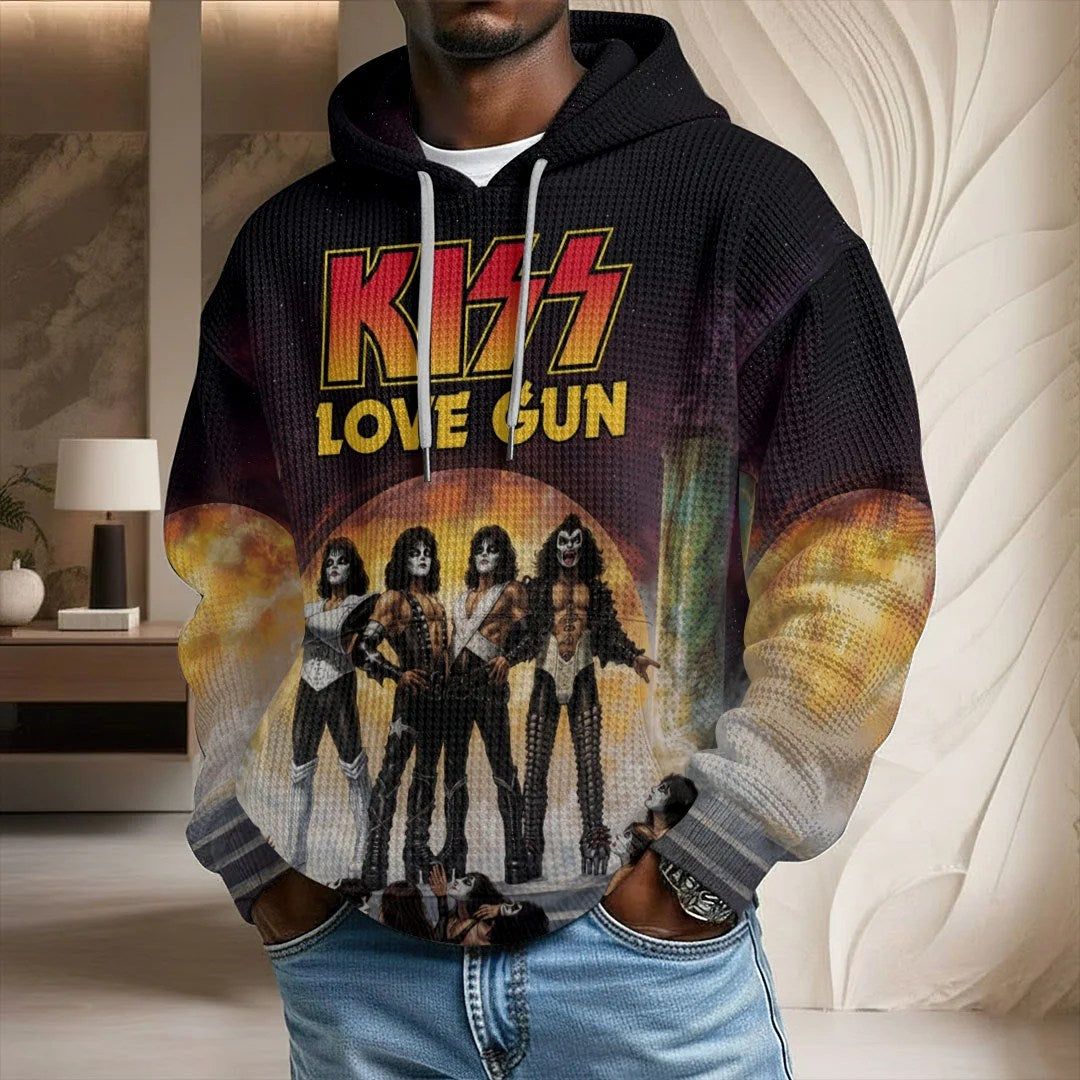KISS 3D Unisex Waffle Hoodie – TMTHU9077