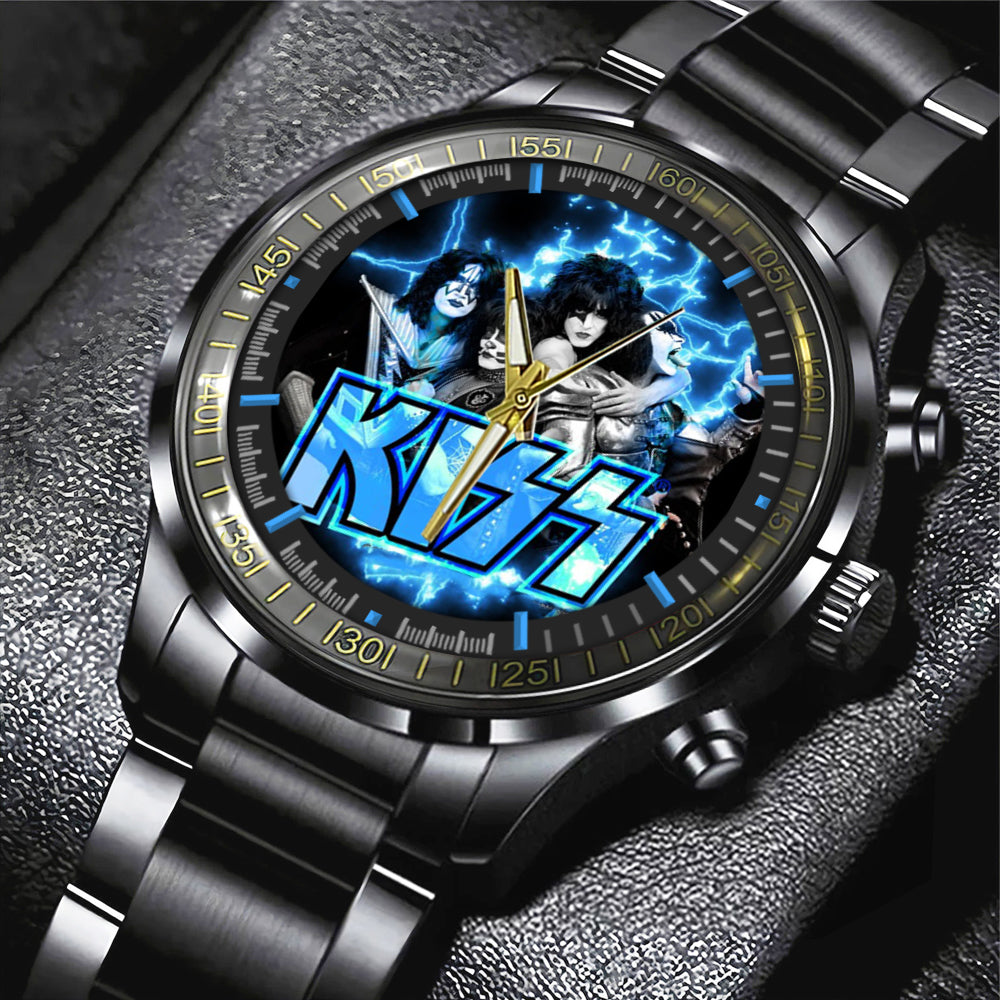KISS Black Stainless Steel Watch – GNE 2657