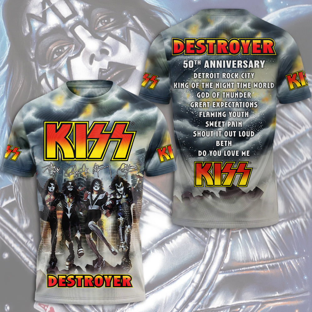 KISS Destroyer 50th Anniversary 2026 3D Apparel – TMTHU5462