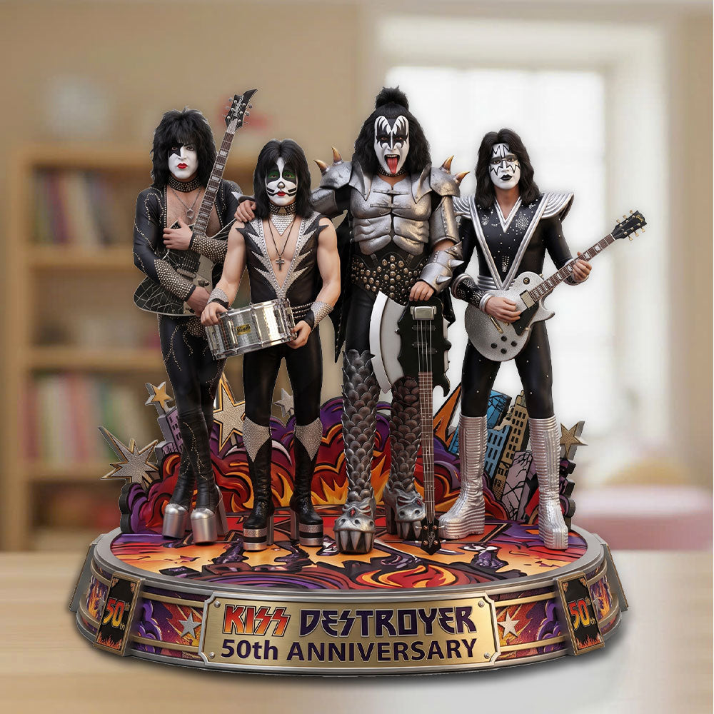 KISS Destroyer 50th Anniversary 2026 Custom Shape Acrylic Plaque – TMTHU7970