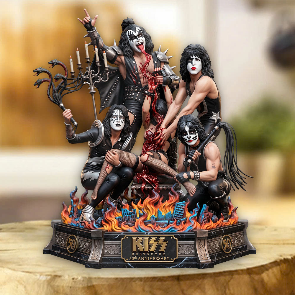 KISS Destroyer 50th Anniversary 2026 Custom Shape Acrylic Plaque – TMTHU7971
