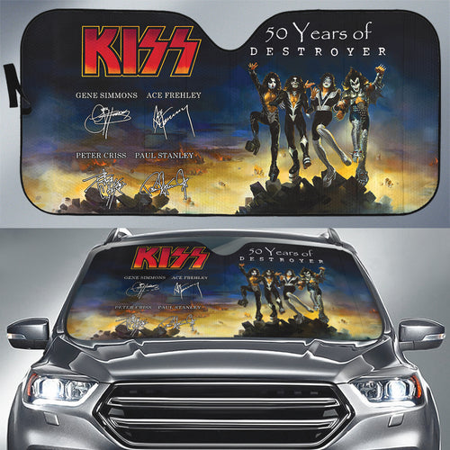 KISS Destroyer 50th Anniversary 2026 Auto Sun Shade – TMTHU5275