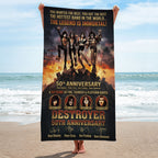 KISS Destroyer 50th Anniversary 2026 Rectangle Beach Towel – TMTHU8063