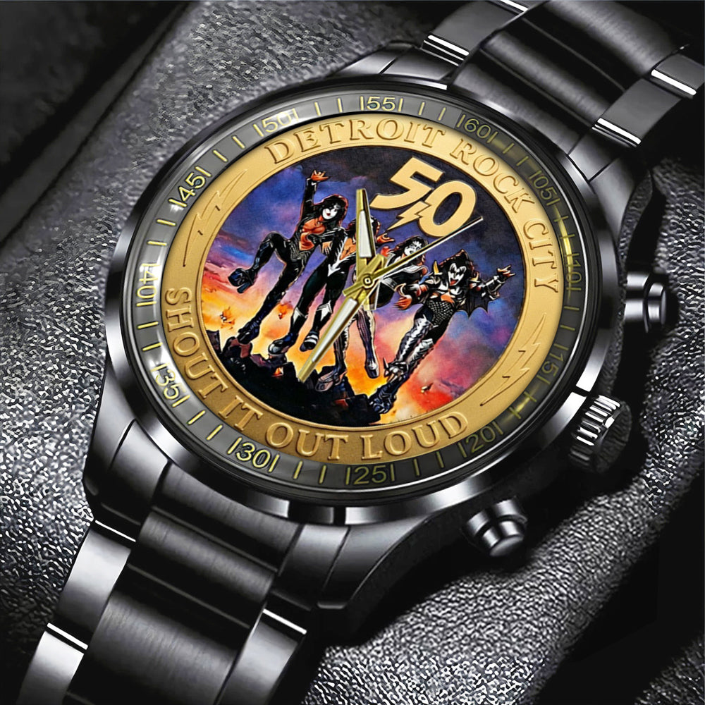 KISS Destroyer 50th Anniversary 2026 Black Stainless Steel Watch – TMTHU5237