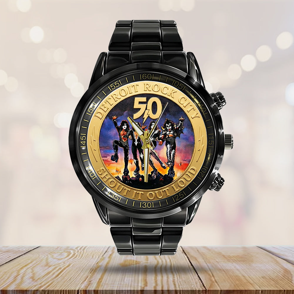 KISS Destroyer 50th Anniversary 2026 Black Stainless Steel Watch – TMTHU5237