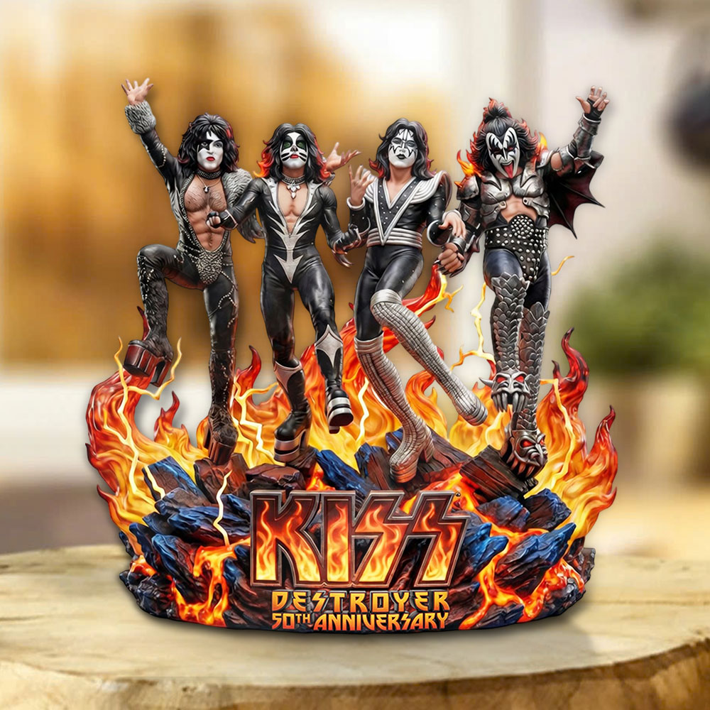 KISS Destroyer 50th Anniversary 2026 Custom Shape Acrylic Plaque – TMTHU4845