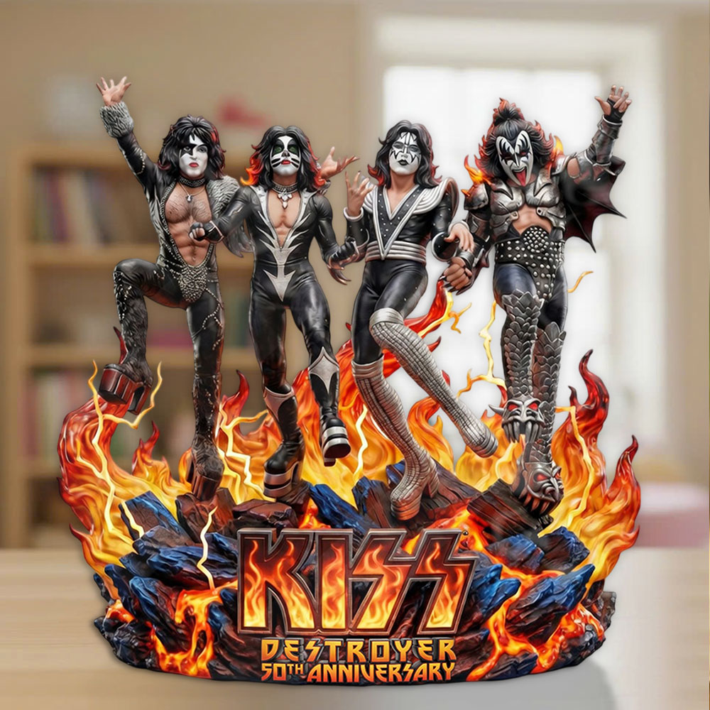 KISS Destroyer 50th Anniversary 2026 Custom Shape Acrylic Plaque – TMTHU4845