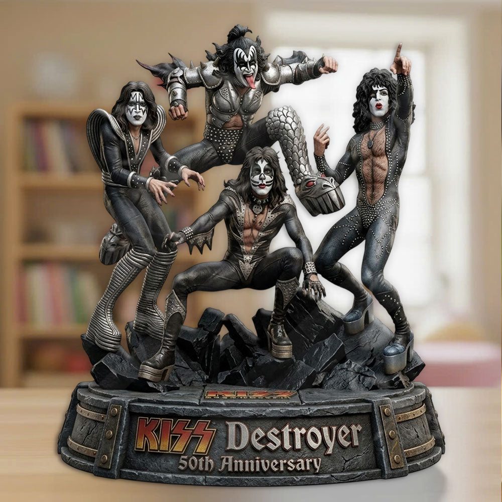 KISS Destroyer 50th Anniversary 2026 Custom Shape Acrylic Plaque – TMTHU4979